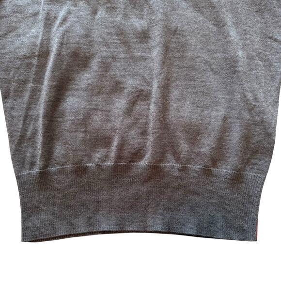 NEW Greyson Clothiers Leith Crew Neck Sweater Gray Grey Heather Wool Silk Medium - Picture 6 of 13